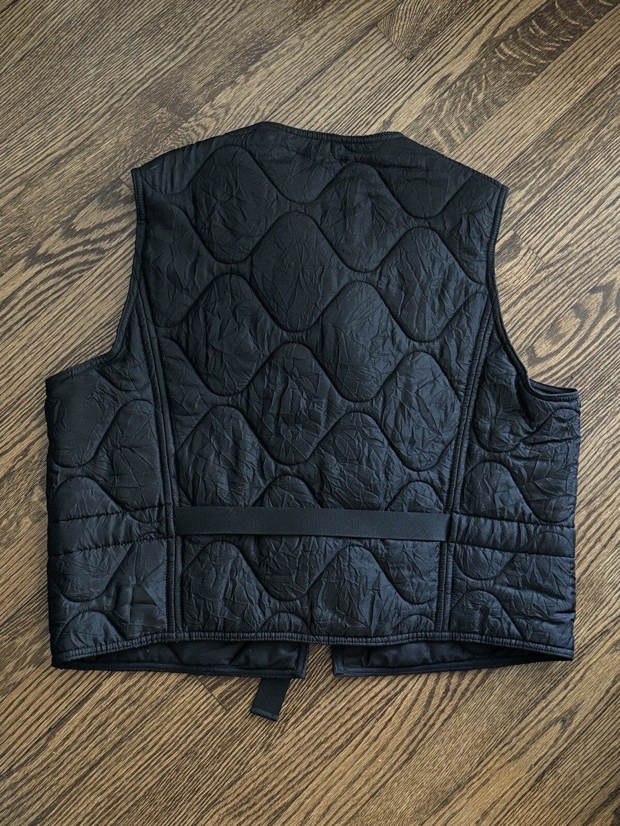 OUR LEGACY Men's Black Nylon Quilted Military Vest Padded