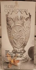 Flora Collection Crystal Vase by D Adriana 24% Lead Clear Crystal Vase Scalloped
