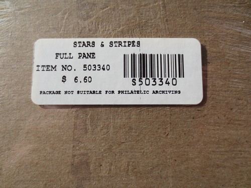 DOC Scott #3403 Stars and Stripes 2000 33¢ Seal Carded of 20 MNH XF - Picture 8 of 8