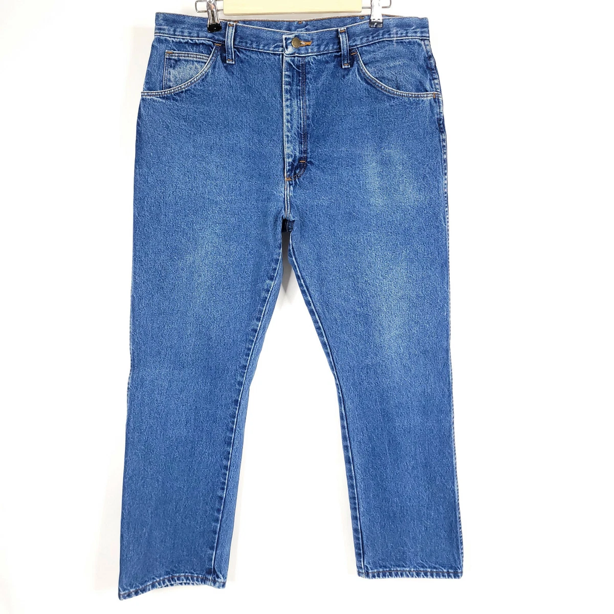 Mens Jeans Pants Size 36 X 29 Straight Leg Denim Blue Workwear Legendary Gold
