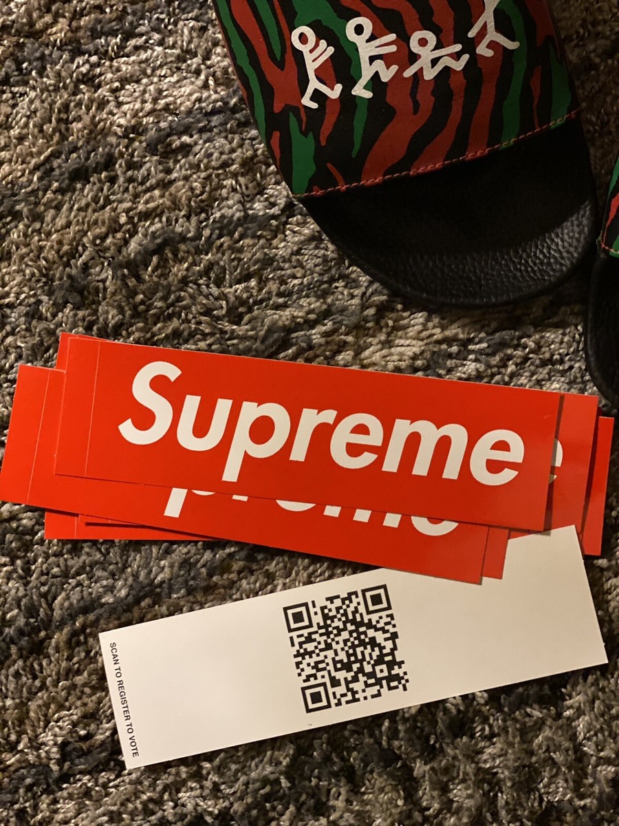 Supreme Register To Vote QR Code Box Logo Sticker FW20 2020