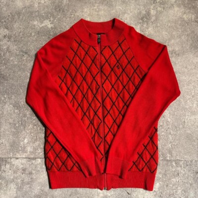 PUMA × Ferrari Zip-Up Knit Jacket DM1036 Red Black Vintage M Size Retro Racing