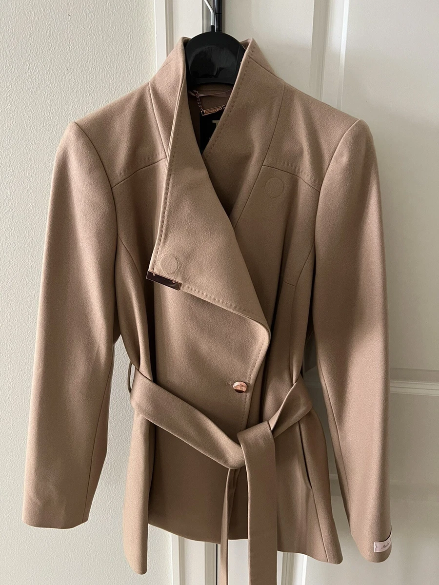 Rytaa short wool store wrap coat ted baker