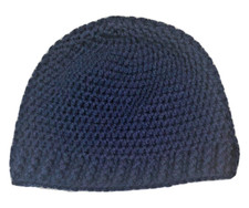 Handmade Crochet 4T Toddler Beanie Hat Navy Blue Unisex