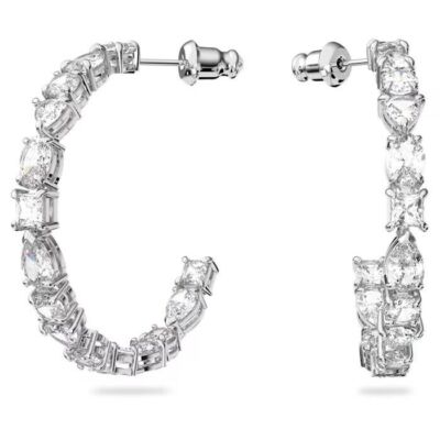 SWAROVSKI CRYSTAL TENNIS DELUXE HOOP EARRINGS MIX #5562128