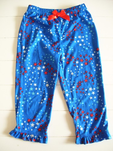 Bunz Kidz 3 Pc Red White & Cool Shirt Shorts and Pants Pajamas July 4th Sz 4 - Picture 4 of 5
