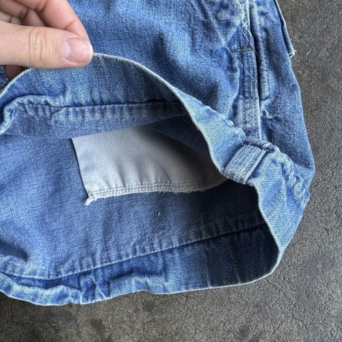 Vintage Shorts Overalls Womens Small S Cotton Denim VTG Faded Blue USA American - Picture 7 of 17