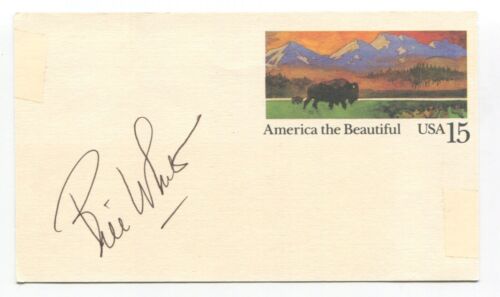 Bill White Signed 3x5 Index Card Autograph Baseball MLB New York Giants - Picture 1 of 2