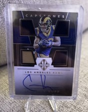 2019 PANINI MAJESTIC COOPER KUPP CAPSTONES PATCH AUTO /75 LOS ANGELES RAMS CK3