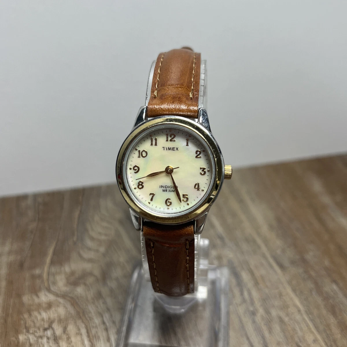 Women's Timex Elevated Classics Watch Brown Leather Dress Casual