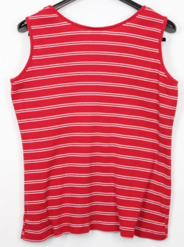 JMS Size 2X 18W / 20W Women's Top Pullover Sleeveless Tank Striped Multicolor - Image 2 of 4