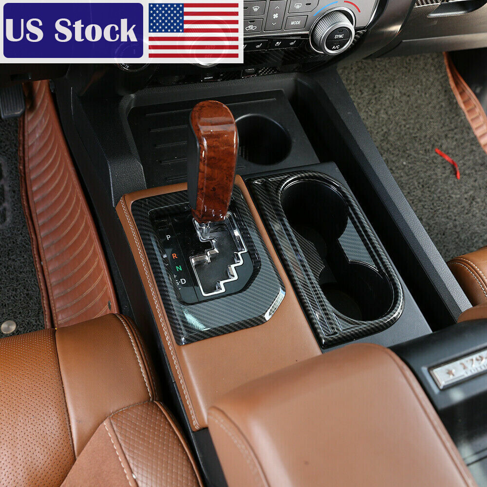 Interior ABS Center Console Gear Shift Panel Cover for Toyota Tundra 2014-2021