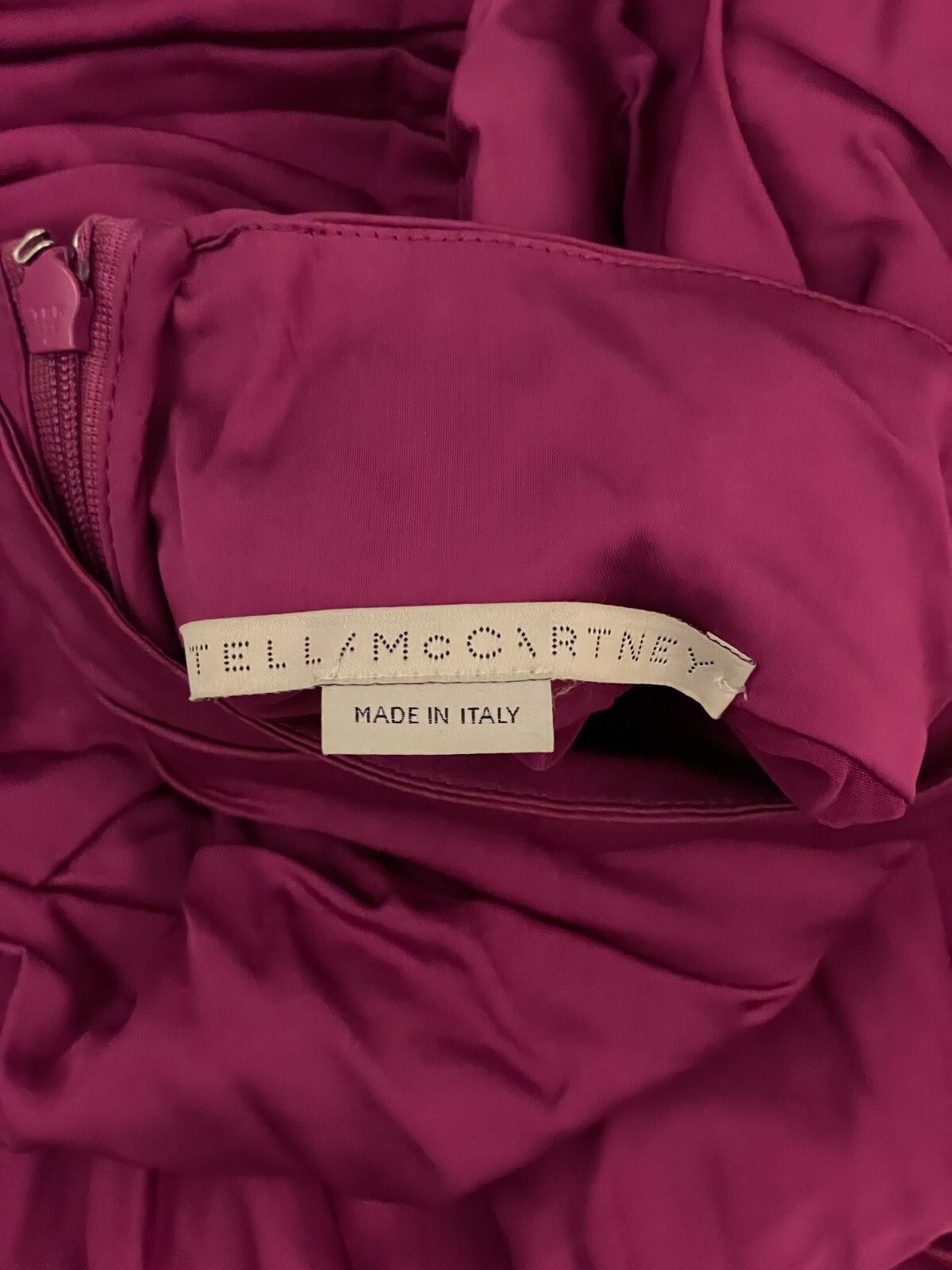 STELLA MCCARTNEY | RUCHED JERSEY TOP | AMETHYSTE / BURGUNDY | IT 34 | RRP £1500 image 7