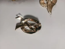 Signed EMMONS Rope Knot BROCH +  humpty dumpty plus more