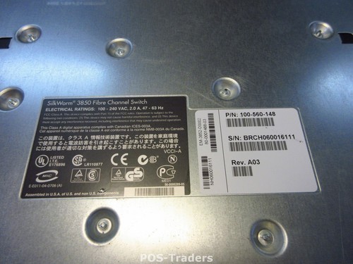 EMC DS-16B3 SilkWorm 3850 16-Port Fibre Channel Switch 100-560-148 + 16X SFP'S - Afbeelding 4 van 4