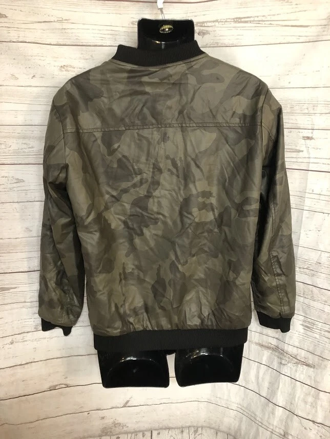 Chaqueta de camuflaje Brave Soul London para hombre forro de piel sintética con cremallera talla L Foto 4 de 4