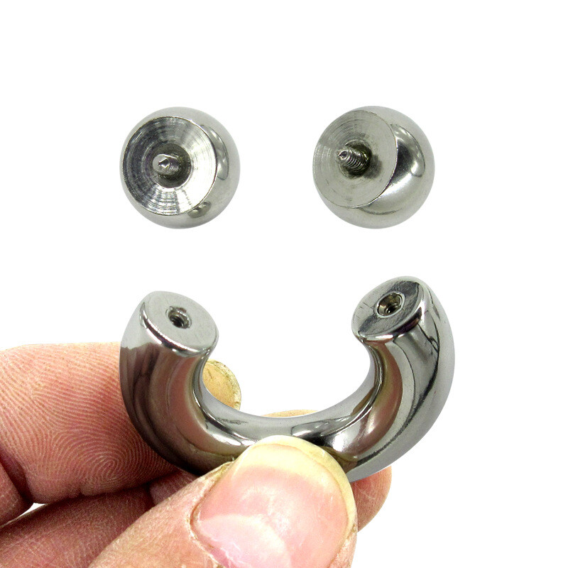 Large Gauge Circular Barbell Horseshoe Bar Nose Septum Ear Ring 2mm-10mm - Picture 2 of 6