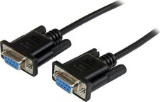StarTech.com 2m Black DB9 RS232 Serial Null Modem Cable F/F - DB9 Female to Fema