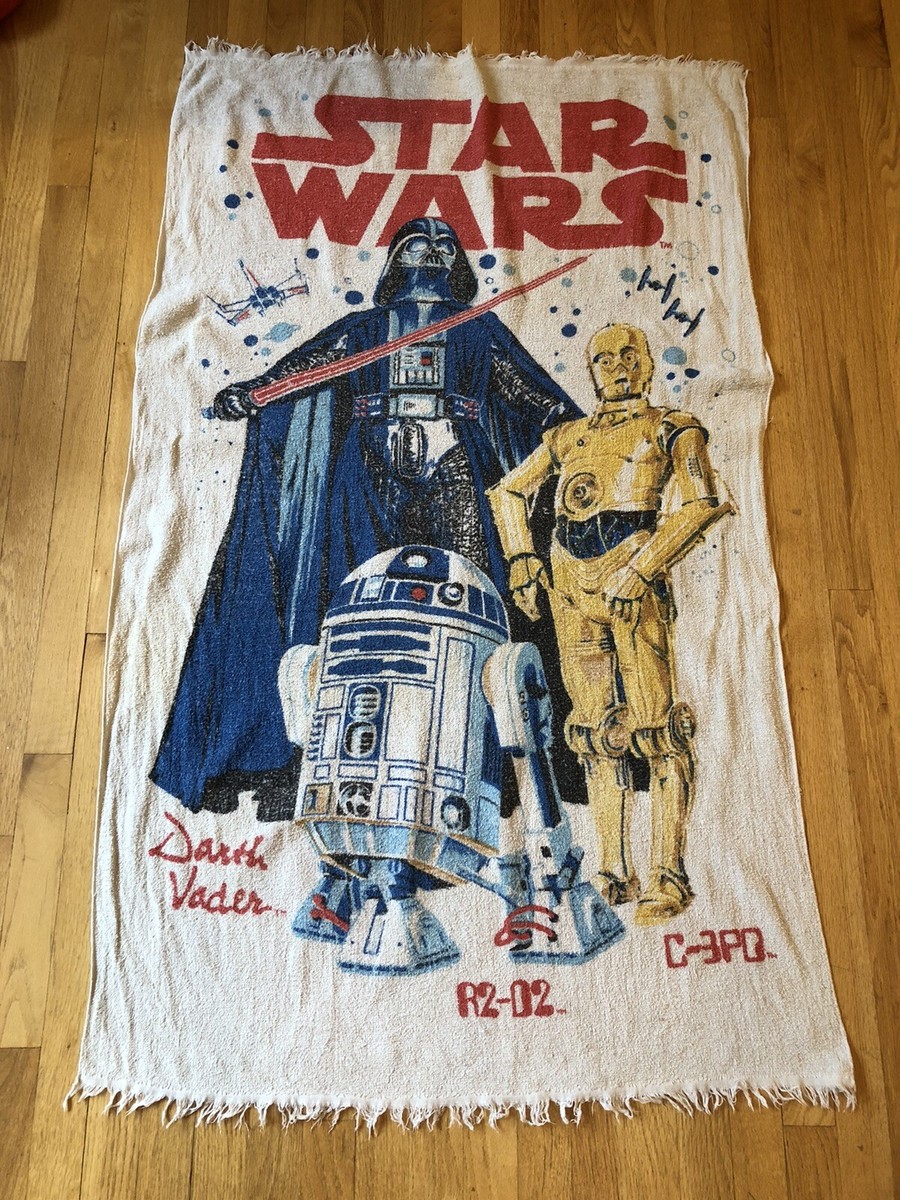 VERY RARE Vintage 70s Cannon STAR WARS Beach Towel (Darth Vader
