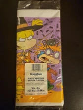 VTG Rugrats DesignWare Plastic Tablecover 54" x 96" Halloween Nickelodeon NOS
