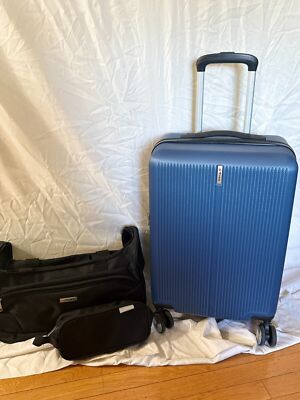 New Tag Cityscape Hardside Luggage Set Piece Blue Carry On
