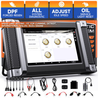 ANCEL HD8000 Heavy Duty Truck Scanner DPF Regen Diesel All System Diagnostic 