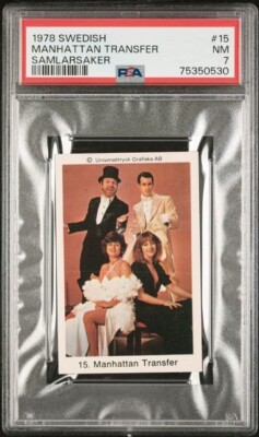 1978 Swedish Trade Card #15 THE MANHATTAN TRANSFER Vocal Group PSA 7 NM