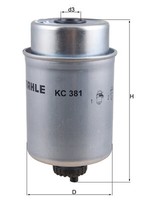 Mahle Original KC381 Kraftstofffilter FüR