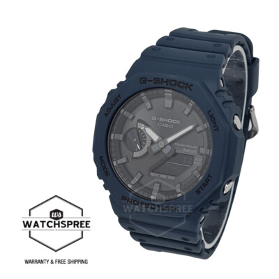 Casio G-Shock Bluetooth® Solar Powered Navy Blue Resin Band Watch