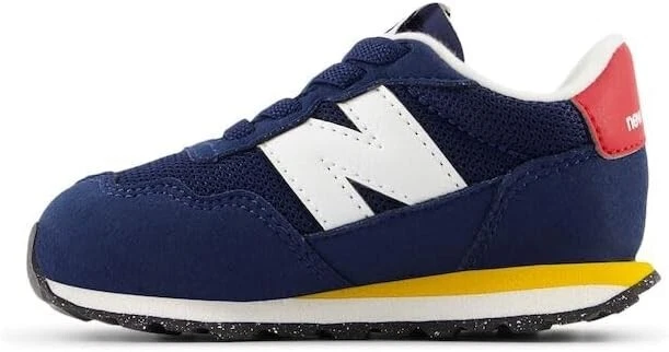 New Balance Kids 237 Bungee Sneaker,NB NAVY/VARSITY GOLD, 2W Infant (0-12Month) - Imagem 3 de 4