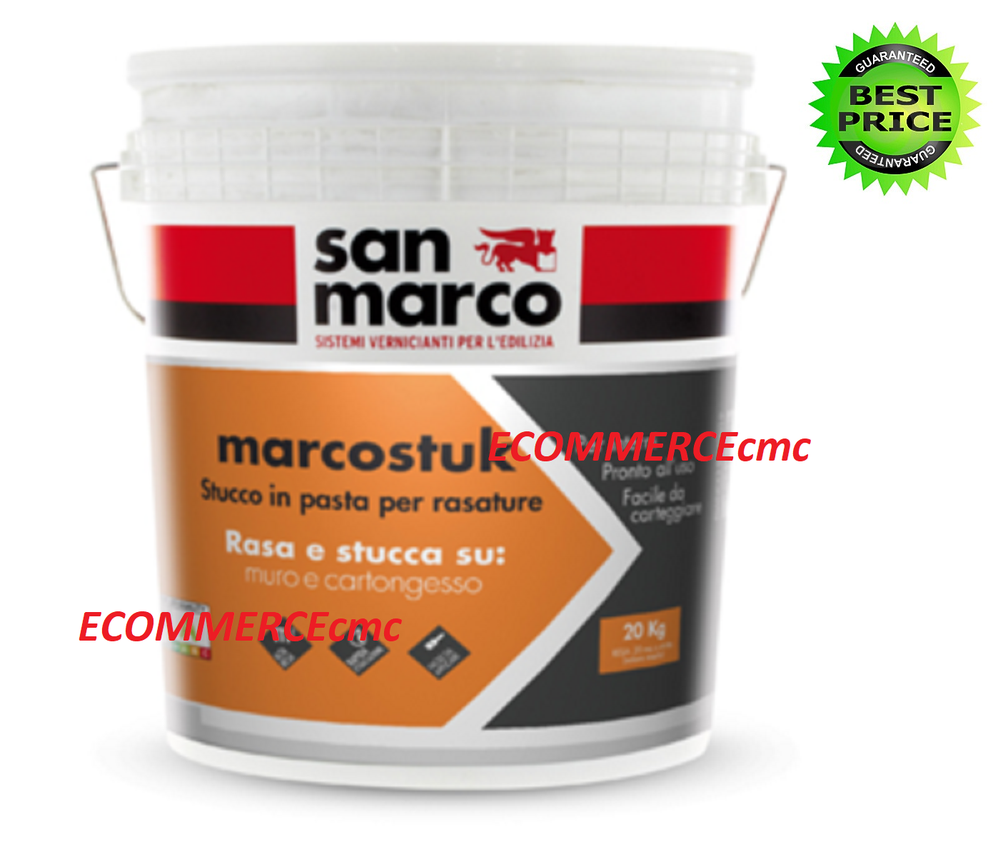 MARCOSTUK SAN MARCO STUCCO IN PASTA PER INTERNI KG.20 BIANCO RASATURE