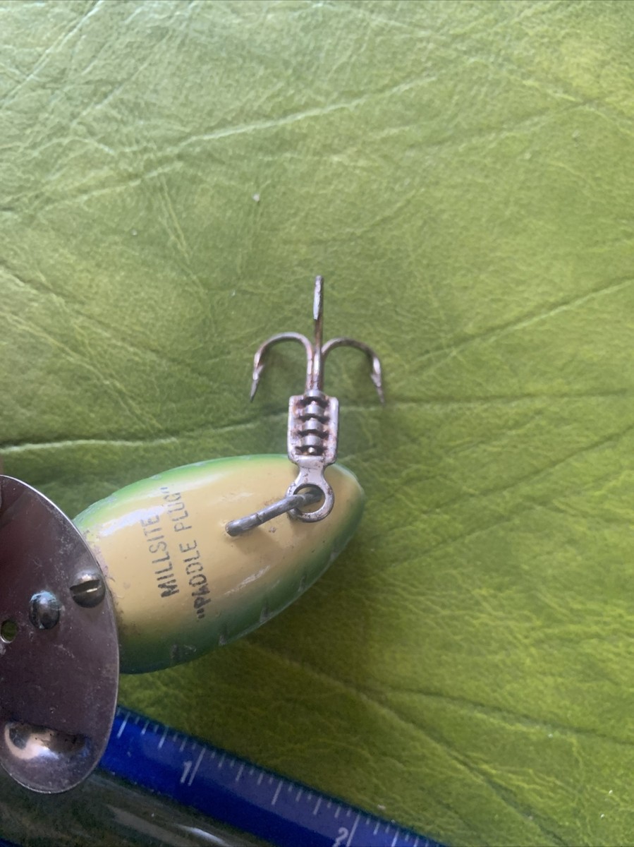 Vintage Millsite Surface Paddle Plug Fishing Lure Tackle Top Vintage Millsite Surface Paddle Plug Fishing Lure Tackle Top
