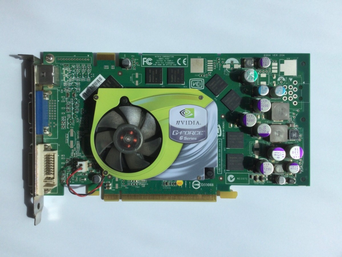 NVIDIA GeForce 6800 P260 256MB PCIE DVI VGA TV 8984 VER 20A  180-10260-0000-A03
