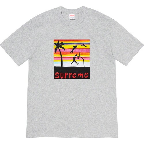 Supreme 21SS Dunk Tee Heather Grey Size L