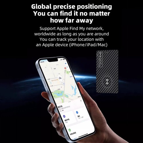 Portefeuille Tracker Localisateur de Recherche, Petit Meilleur Mince GPS Carte de Crédit Débit Trouver Portefeuille - Photo 7 sur 11