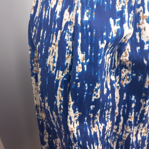Nine West Dress UK 10 Blue A Line Abstract Fully Lined Pockets Boho Avant Garde - Picture 4 of 9