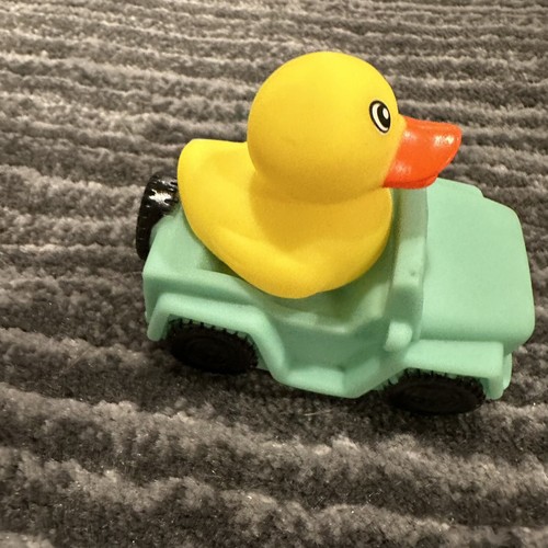 Rubber Duck In Jeep Yellow Light Green Decor Car Home Office Cute Wave Ducked - Picture 4 of 8