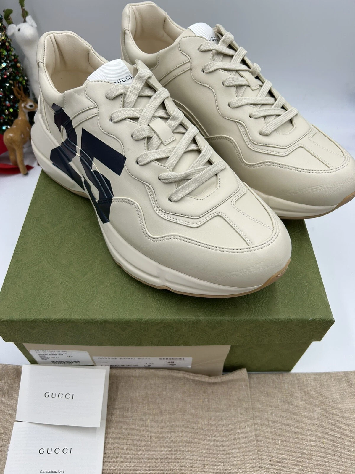 Baskets basses homme Gucci Rython 25 taille 12,5 made in Italy