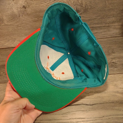 Cappello Snapback Vintage Miami Dolphins Team NFL (colore sbiadito) effetto invecchiato SENZA ETICHETTA - Foto 6 di 7