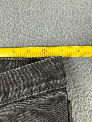 Levis 505 Jeans Herren 34x30 Schwarz Denim Regular Fit Straight Leg Y2K Zipper Fly - Bild 8 von 11