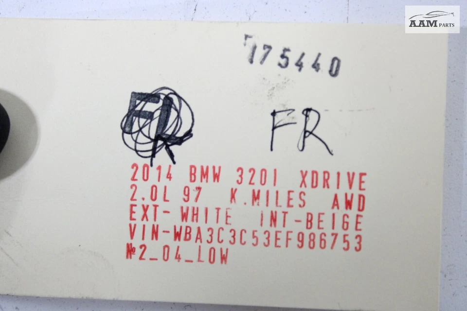 BMW 320I XDRIVE F30 2013-2018 puerta del lado del pasajero delantero derecho ventana cristal OEM Foto 4 de 4