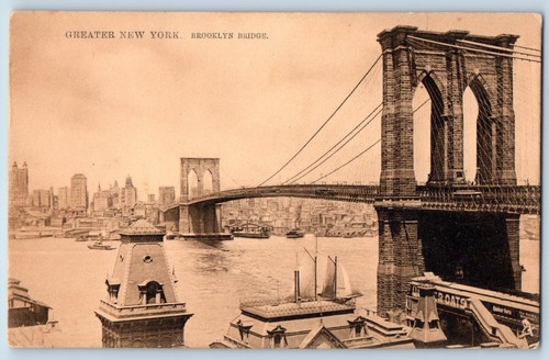 Brooklyn New York Postcard Greater Bridge Exterior View c1905 Raphael Tuck Sons