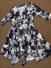 SIMPLY VERA BY VERA WANG womens black and white floral dress size xl