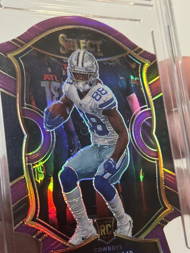 2020 Panini Select Concourse #57 Ceedee Lamb Purple Prizm Die-cut RC HGA GEM 9.5 - Picture 6 of 6