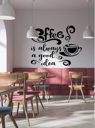 Kaffeeschablone Sprichwort Vintage Malerei Möbel Wand wiederverwendbar Kunsthandwerk QU62 - Bild 2 von 17