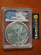 2025 W BURNISHED SILVER EAGLE PCGS SP70 FLAG PAUL BALAN SIGNED FIRST DAY ISSUE