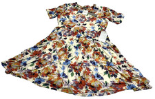 Love By Design Cate Floral Print Tiered Baby Doll Dress Women L Multicolor Lined