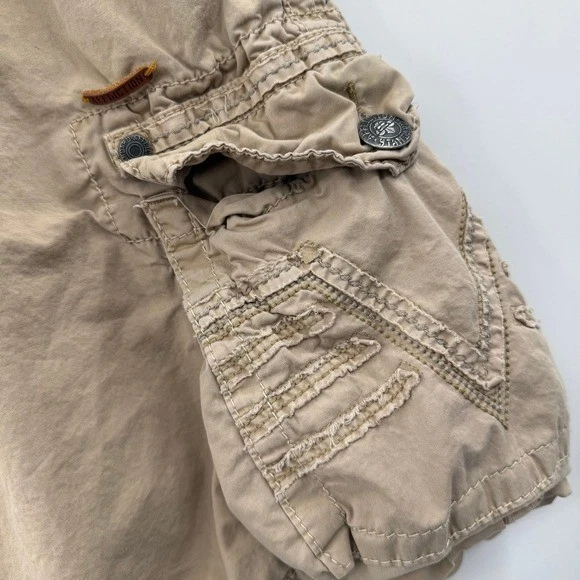 Pantalones Cortos De Colección Años 90 Y2K Affliction Para Hombres 40 Tostados Sueltos Carga Patinador Grunge Foto 2 de 4