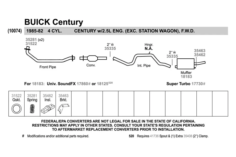 For Chevy Corvette 1984-1990 Walker 35463 Steel Silver Exhaust Bracket - Imagem 3 de 4