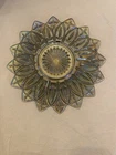 Vintage Federal Glass Co Iridescent Flower Petal Serving Dish Carnival glass